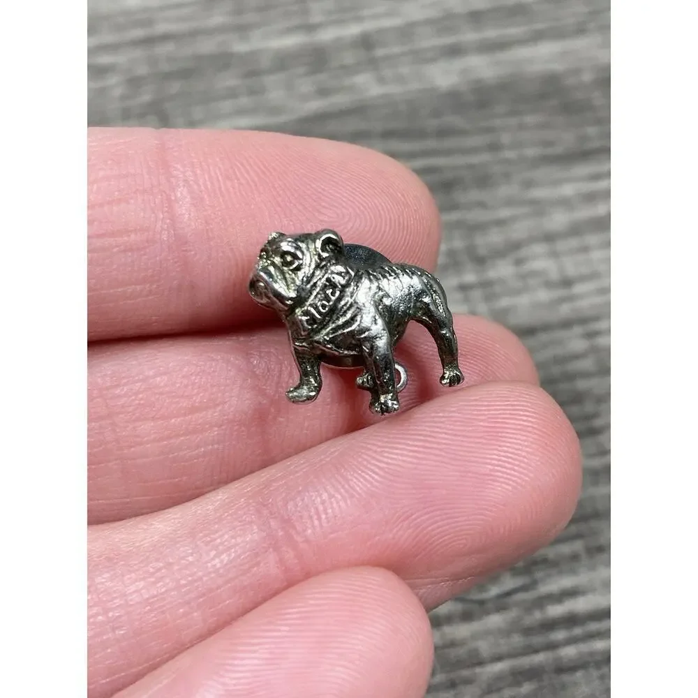 Vintage Mack Trucks Silver Tone Bulldog Tie Tack Lapel Pin